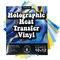 Holographic Permanent Vinyl HTV 6 Premium Permanent Vinyl Holographic Sheets Heat Transfer Holographic HTV Craft Foil Iridescent Opal Vinyl Sheets Without Roll in Gold Silver Chrome and Blue